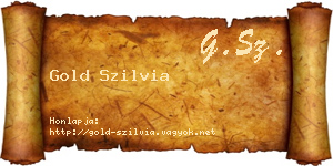 Gold Szilvia névjegykártya