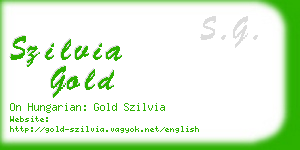 szilvia gold business card